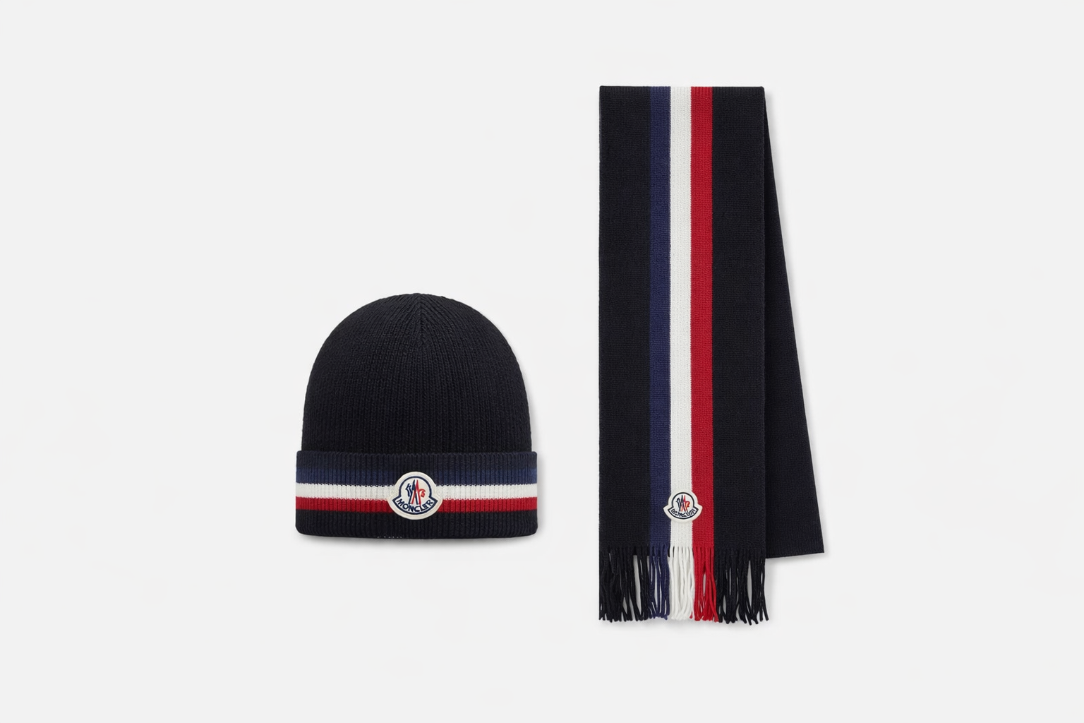 Bonnet et écharpe MC tricolore