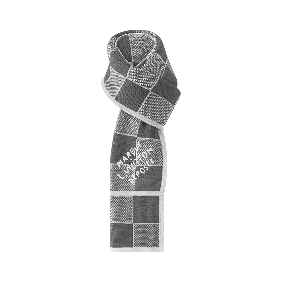 Écharpe LV Déposée Gris