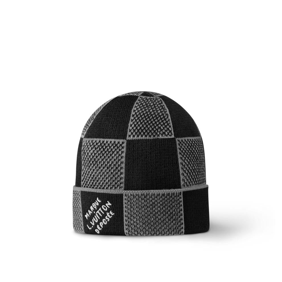 Bonnet en Damier Marque déposée Noir & Gris