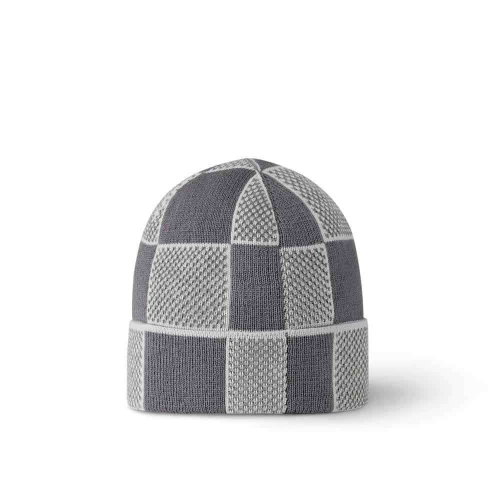 Bonnet en Damier Marque déposé Gris 