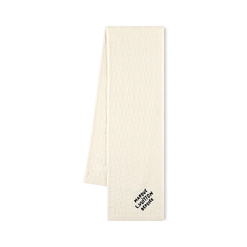 Écharpe LV Déposée Blanc
