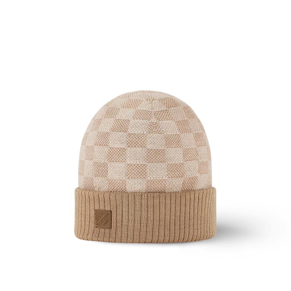 Bonnet en Damier Beige