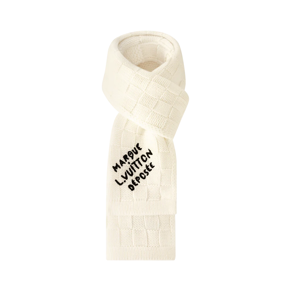 Écharpe LV Déposée Blanc