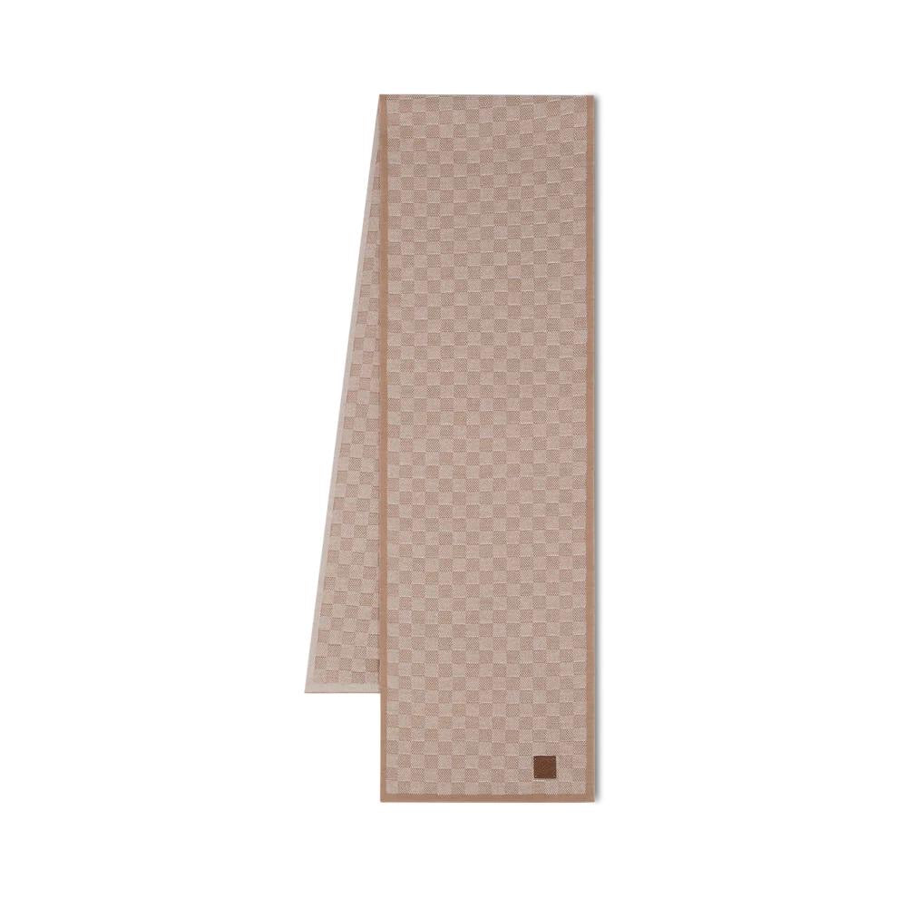Bonnet et écharpe LV beige ￼