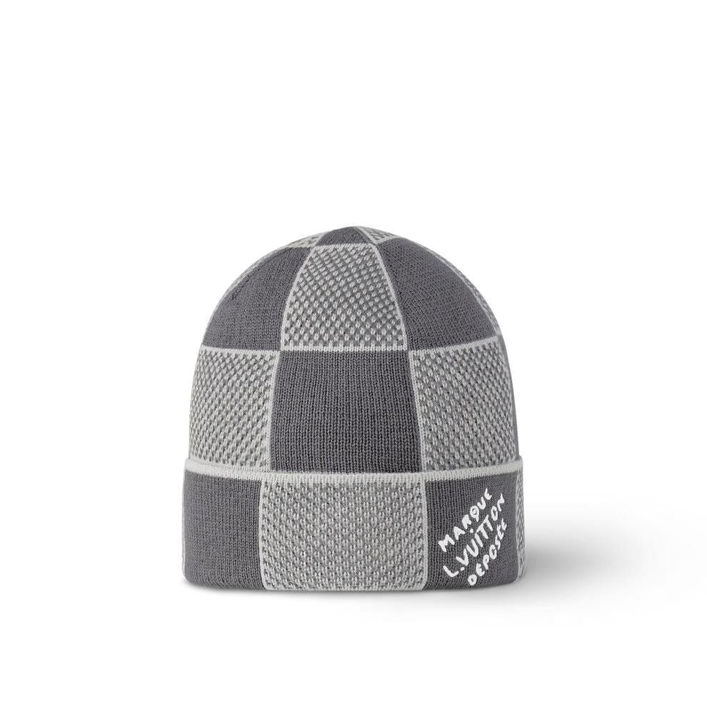Bonnet en Damier Marque déposé Gris ￼
