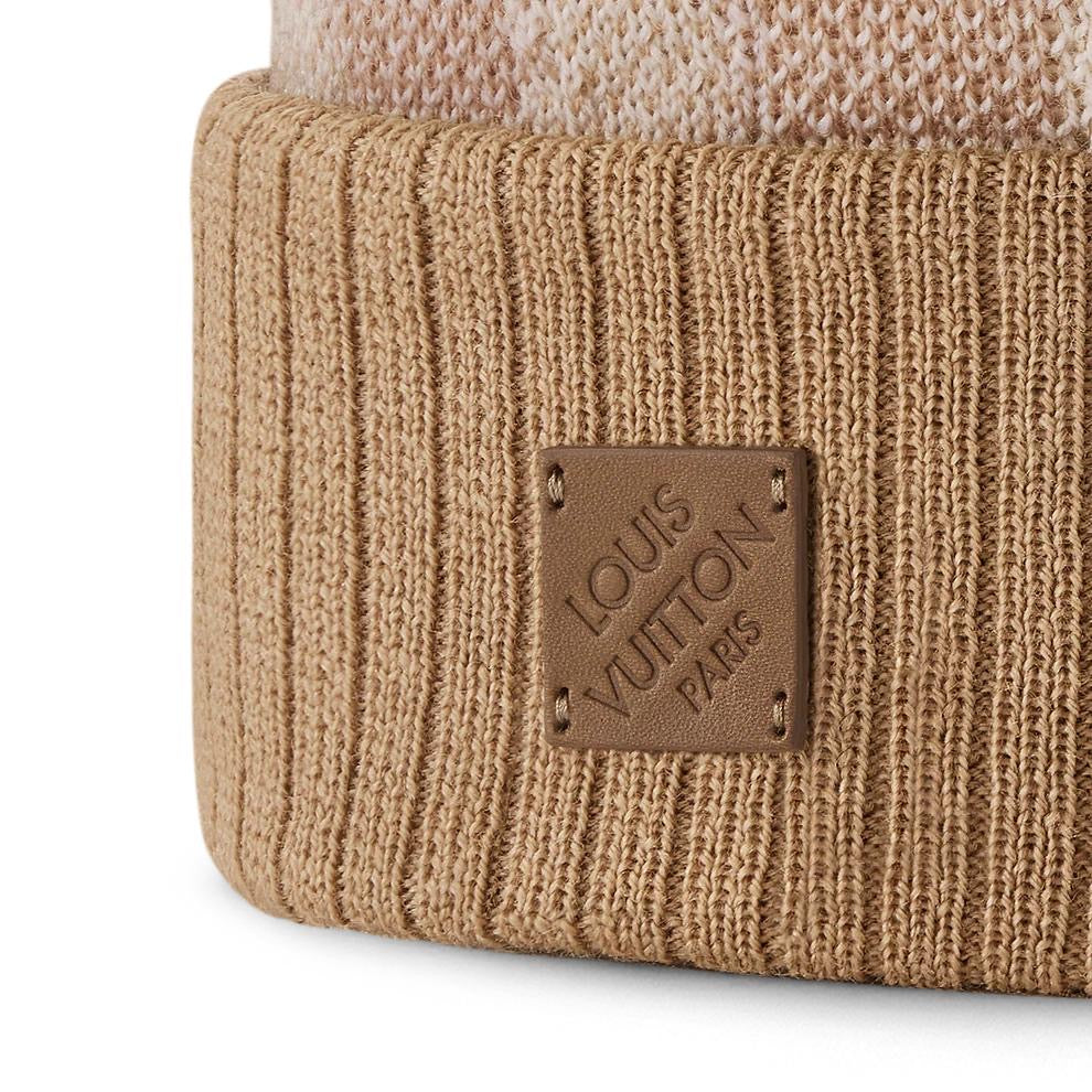 Bonnet et écharpe LV beige ￼