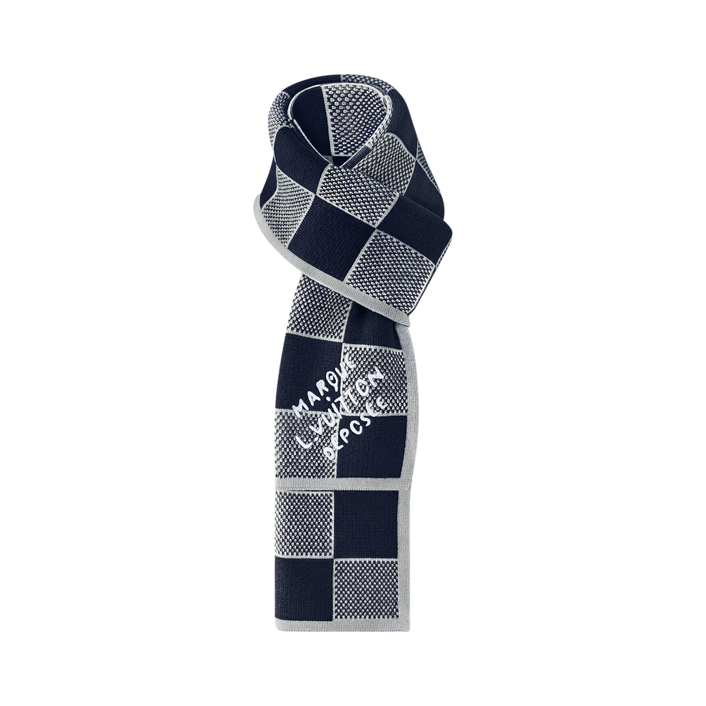 Écharpe LV Déposée Bleu