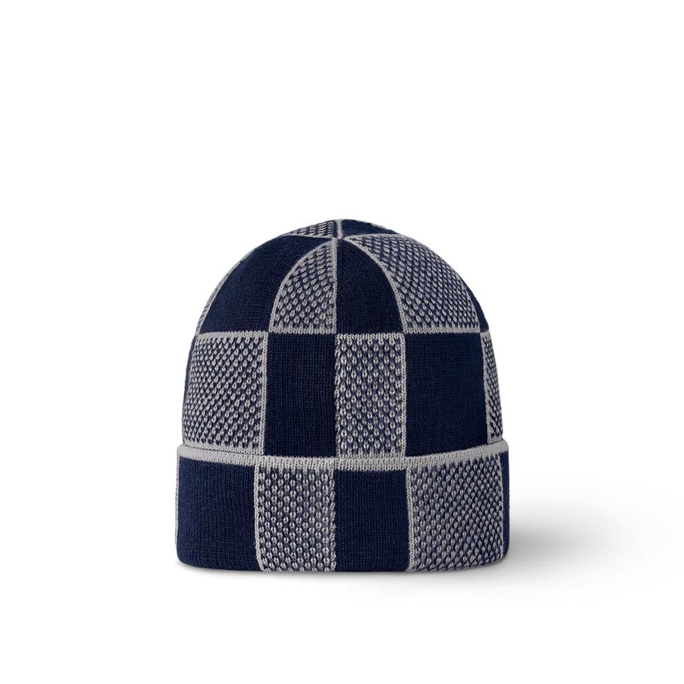 Bonnet en Damier Marque déposée Bleu