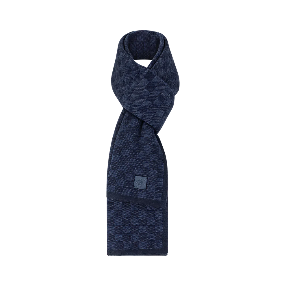 Écharpe LV en Damier Bleu