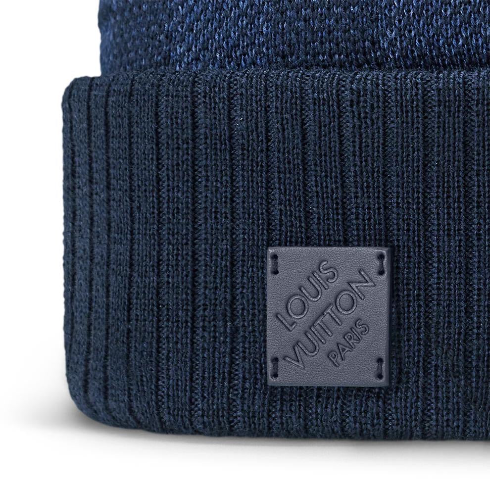 Bonnet en Damier Bleu